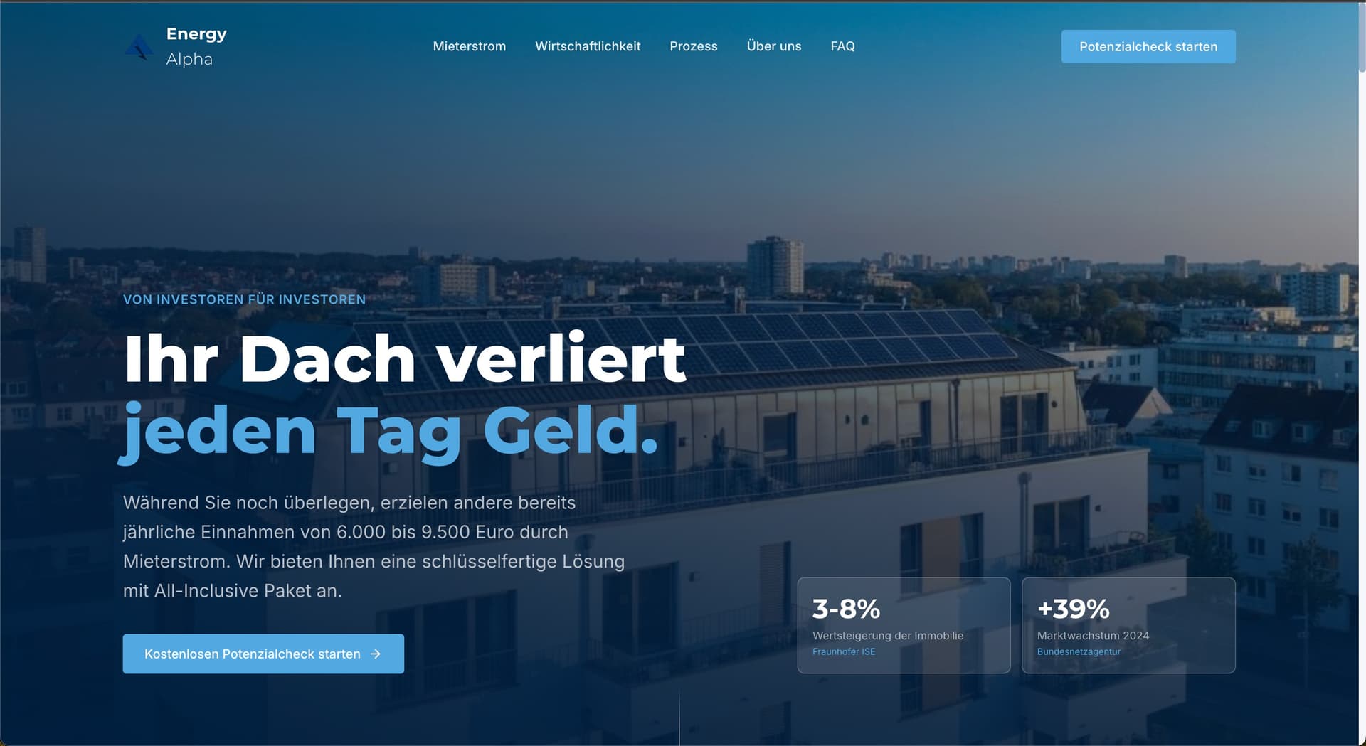 Website Referenz – EnergyAlpha Mieterstrom